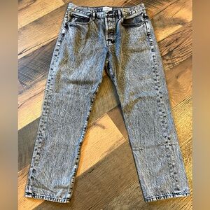 Frame black acid wash jeans
